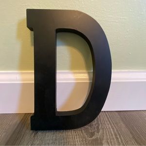 Wooden “D” Wall Hanger in Black 5inx7in